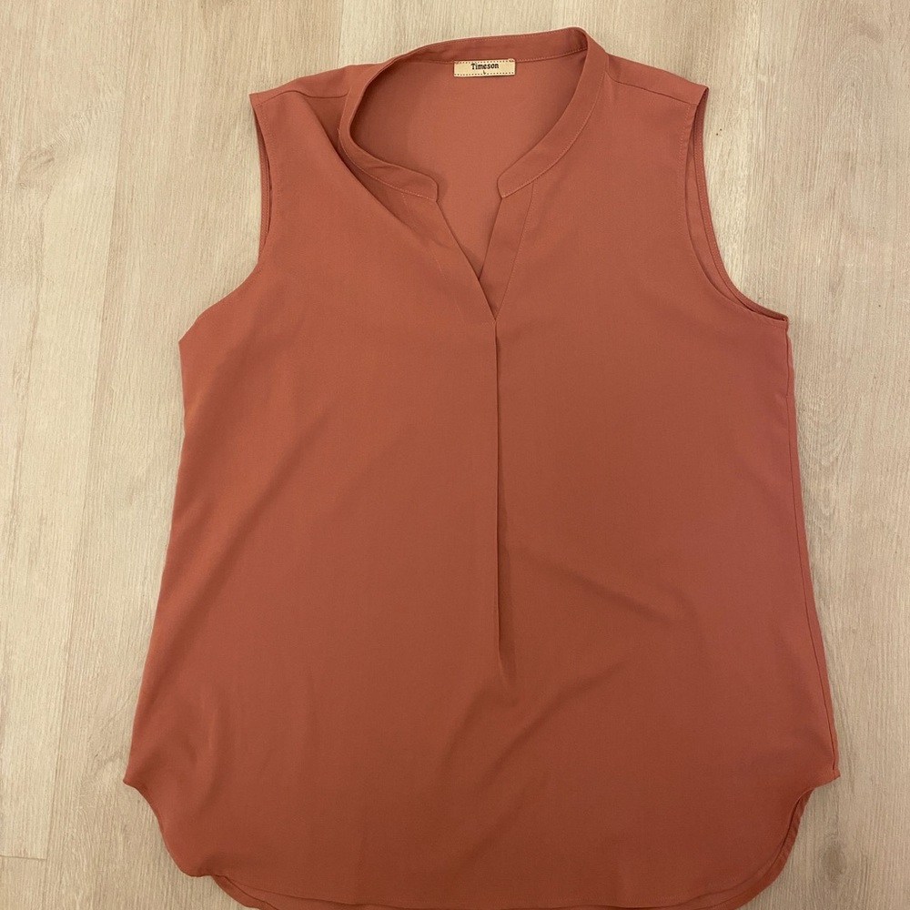 TWO Sleeveless pink/mauve blouses